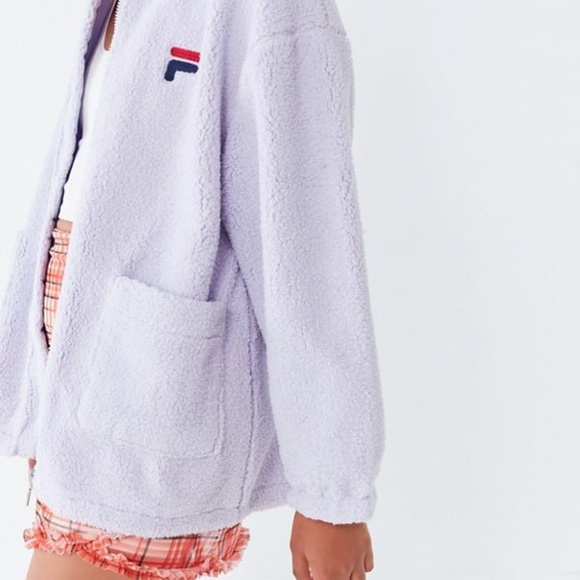 urban outfitters fila teddy jacket